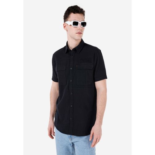 Men SHORT SLEEVE SHIRT BLACK