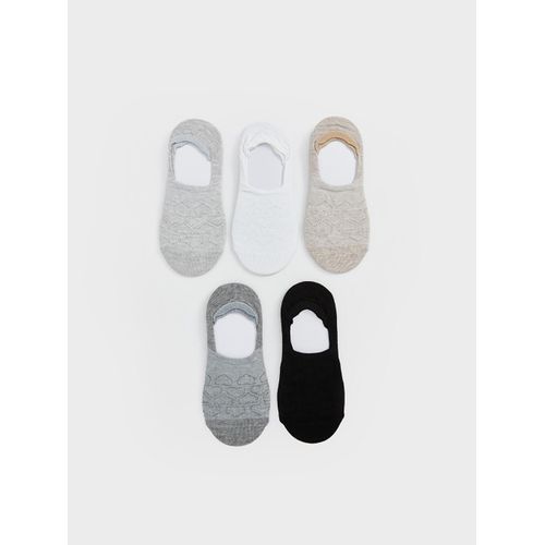 Hole-Knitted Women's Invisible Socks 5 Pack