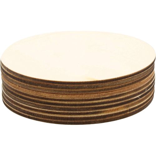 10pc) Circle Blank Wood Round Plaque for Crafts Painting Wood Burning Engraving Machine Unfinished and Unpainted Wooden Cutout 4 Diameter