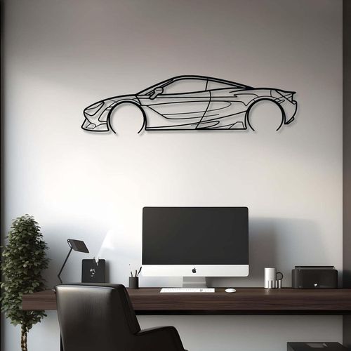 Giftaty Sports Vehicle Silhouette Wall Art – Automotive Decor for Garage, Man Cave, Office & Home – Wall art, office, home, room creative decor, framed posters (Vorsteiner 720s, XL)