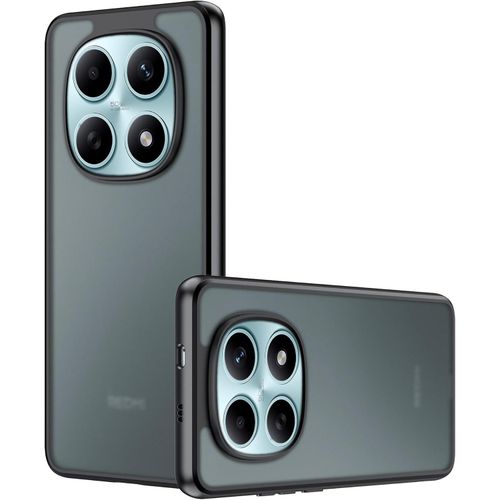 Case for Xiaomi Redmi Note 15 5G & Poco M8 5G Case in Anti-Fingerprint & Non-Slip & Anti-Fall Flexible Silicone + Frosted Acrylic