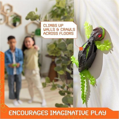 Wall Crawler Gecko RC Robot – Rechargeable Remote Control Toy with Official Wall Climber Technology, LED Eyes, Realistic Design – & Fun Toy for Boys & Girls Ages 4+ – Size 21x10x10.5 cm, 25 ft Range