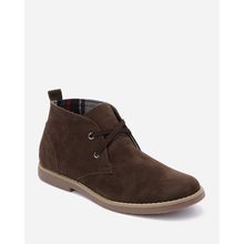 High Top Suede Boot - Burnt Brown