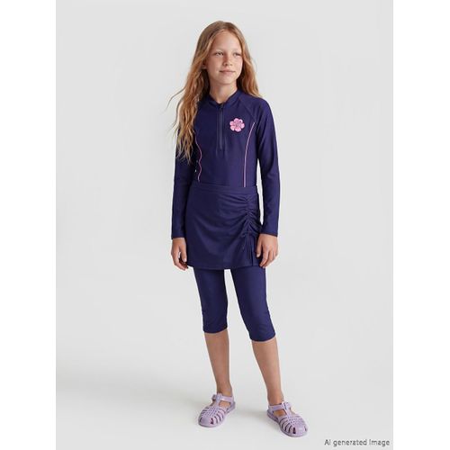 Uv Protected Girl's Swimsuit Set
