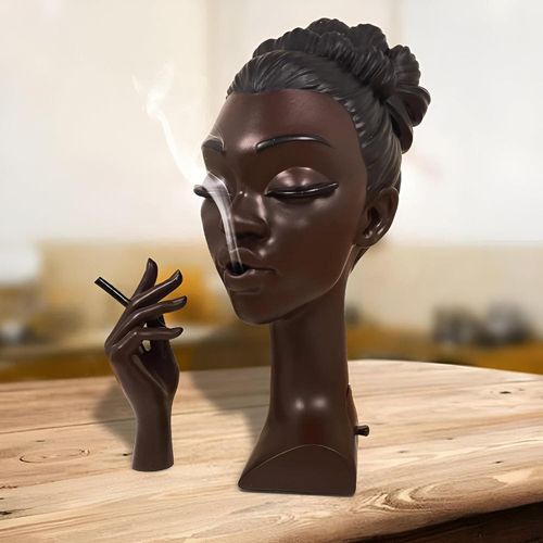 Stylish Aromatherapy Burner - Artistic Female Face with Innovative Smoke Release, Suitable for Incense, Oud, and Essential Oils, Elevates Decor and Aromatherapy Experience