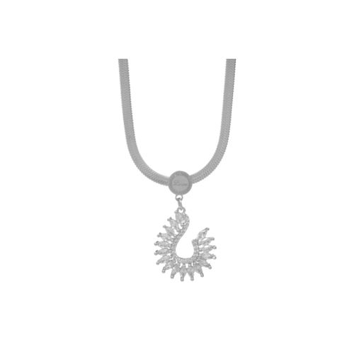 Stainless Steel Dahr Al Hayah Pendant Necklace Stylish Design Adjustable Size for Women Silver TON-A-1310