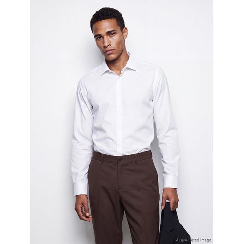 Slim Fit Dobby Men's Basic Shirt