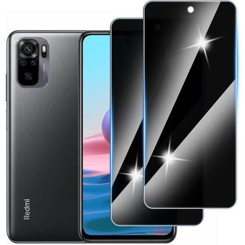 Privacy Screen Protector, 2-Pack, for Redmi Note 10 4G, Anti-Spy Privacy Screen Protector, 9 Hardness, Scratch Resistant, Bubble-Free, Anti-Spy