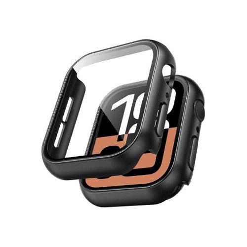 Hard PC Case Compatible with Apple Watch Series 10 42mm with Tempered Glass Screen Protector, Full Coverage, Touch Sensitive, Ultra-Thin HD Bumper Protective Cover (iWatch S10 42mm Black)
