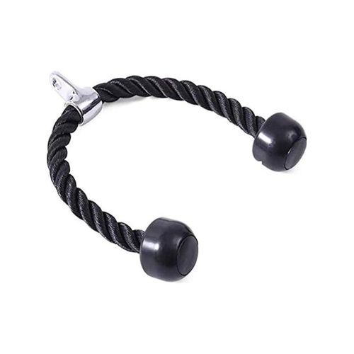 Arm muscle training with a 27-inch strap made of high-strength polypropylene braid arm muscle rope black