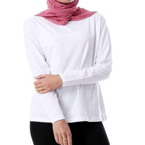 قميص قطن أساسي بأكمام طويلة