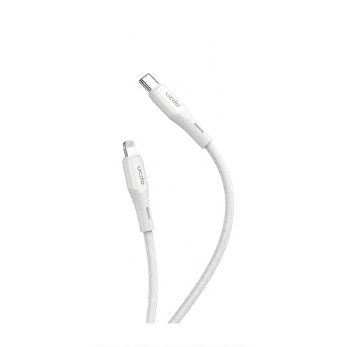 كابل شحن ونقل بيانات سريع PD 27W يو اس بي C إلى آيفون ,طول 1.2 متر أبيض، متين ومرن