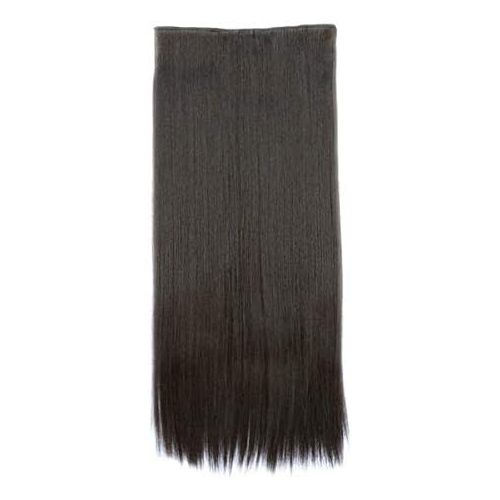 Long Wavy Synthetic Hair Extension With 5 Clips - Black