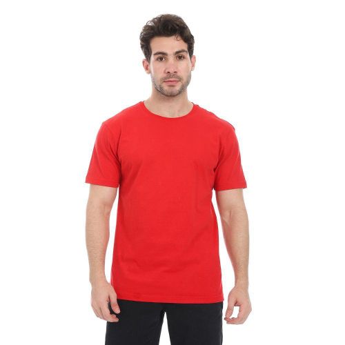 Essential Plain Short Sleeves T-Shirt - Red