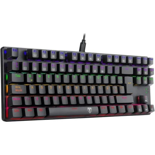 T DAGGER TGK313 Bora Gaming Mechanical Keyboard - Rainbow RGB Lighting - Hot Swappable Switches (RED Switch), USB
