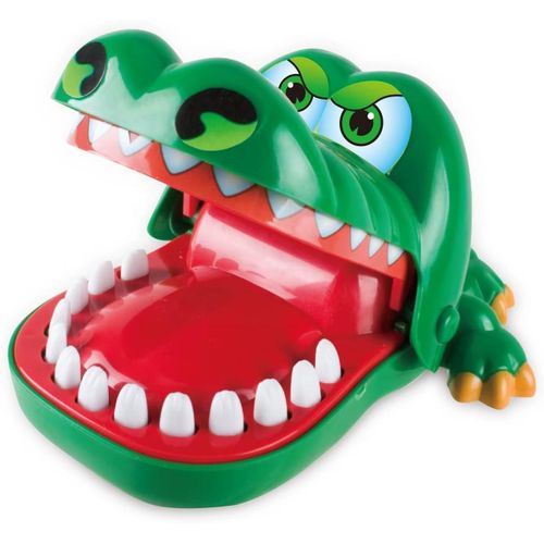 Classic Tooth Crocodile Toy, Interactive Toys for Kids, Green Crocodile with White Teeth, Suitable for Family and Party Game