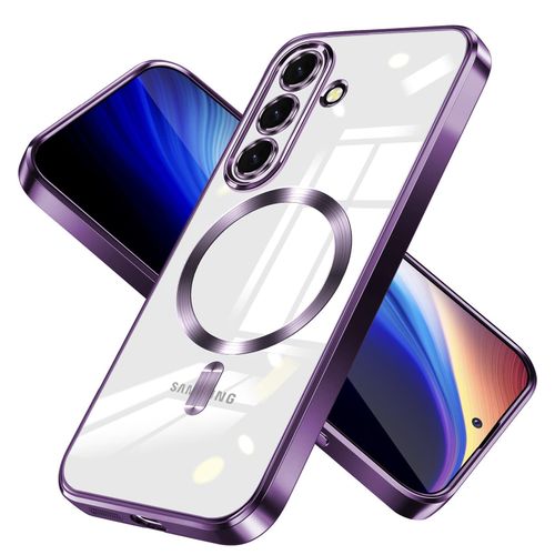 Clear MagSafe-Compatible TPU Case and Camera Lens Protector for Samsung Galaxy A17, Samsung Galaxy A26 5G - Purple