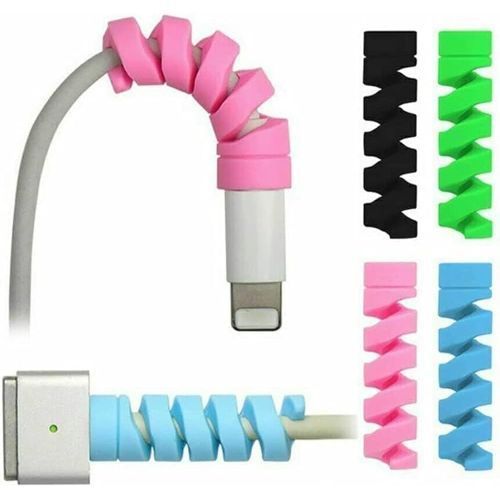 Cellphone Cable Protector 4 In 1 Mini Colorful Charging Data Line Cord Silicone Winder Protection