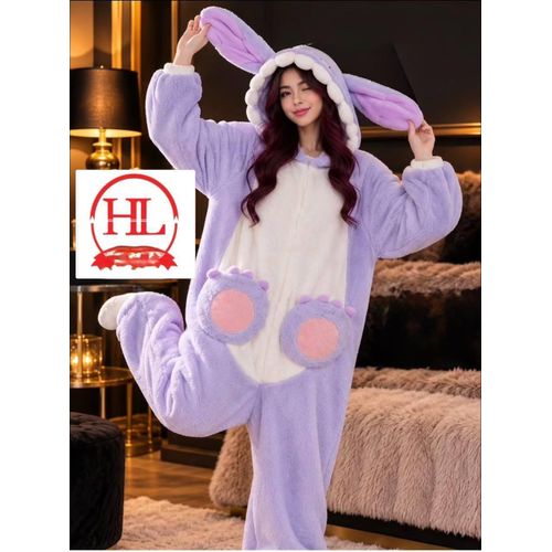 Women's Winter Fur Jumpsuit – Soft, Warm & Comfortable – One Size
