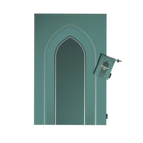 HOME Al-Taqwa Waterproof Prayer Mat * Waterproof Material * Green Color * 68W x 117L CM * Durable Rug for Comfortable Prayer.