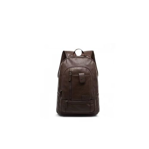 North Wolfman Casual Leather Shoulder Bag, Laptop backpack Brown