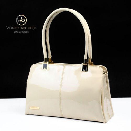 Glossy Classic Bag – The Elegance of Luxurious Shine -Beige