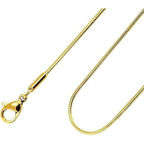 Necklace for Men Women 12mm Snake Chain Necklace Stainless Steel 16-28 Inch