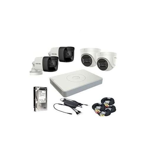 Full Security System 4 Cameras 2MP Full HD DVR Recorder 1TB HDD with Adapters and Wires