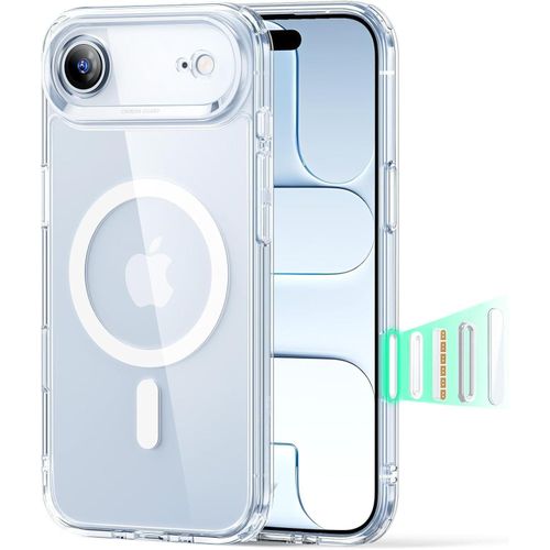 for iPhone 17 Air (6.6 inch) Case (Compatible with MagSafe) Slim Magnetic Bumper Case - Clear