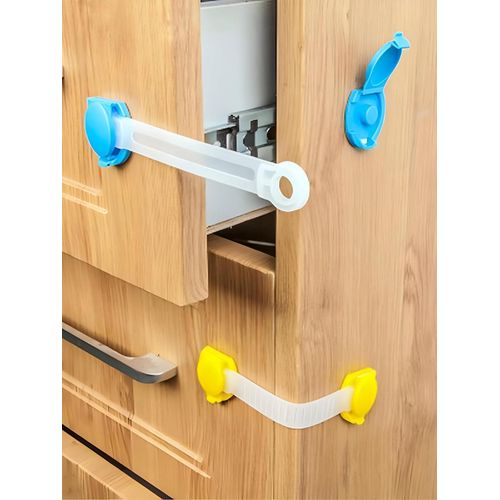 قفل الخزانة والدرج - قفل أمان عالي الجودة للأطفال لمنع الوصول إلى المناطق الخطرة، سهل التركيب والاستخدام، مثالي للمنازل التي تحتوي على أطفال صغار لطمأنة إضافية