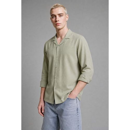 Regular Fit Apache Neck Short Sleeve Shirt