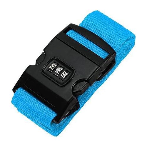 أحزمة أمتعة أحزمة حقائب سفر قابلة للتعديل مع قفل برقم سري لحقائب السفر - متعددة الألوان