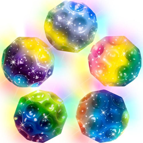 Pack of 6 MoonBounce bolas for children, super high rebote balls, rebotante ball, galaxia saltadora bola to play indoors and outdoors