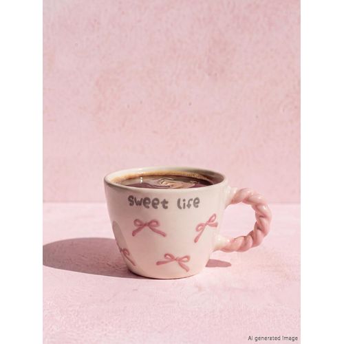 Bow Printed Ceramic Mug 270 Ml