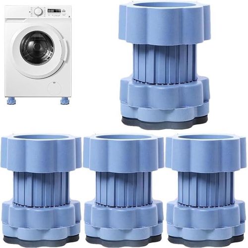 Anti Vibration Washing Machine Feet Pads 4 Pack Noise Reducing Non Slip Washer Foot Pads Shock Absorbing Rubber Floor Protectors for Washing Machine Dryer Refrigerator Furniture Stability