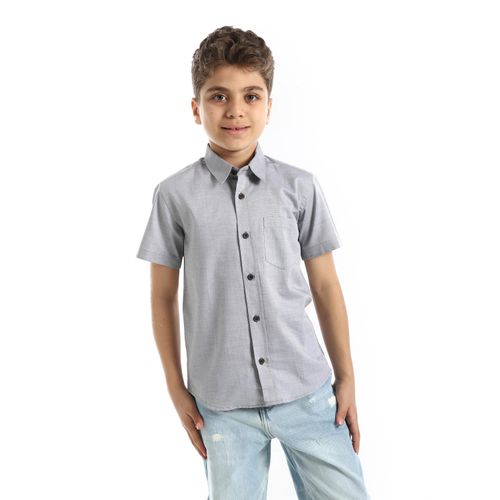 Regular Fit Short Sleeve Shirt - Grey