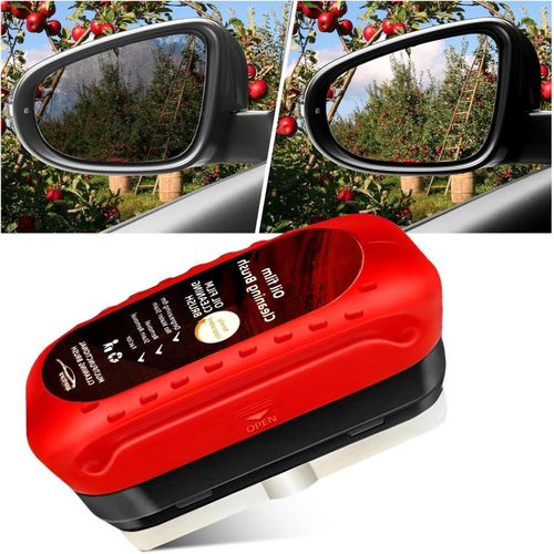 1 Piece Multi-Purpose Automotive Glass Cleaning Brush with Refillable Foam Spray, Oil Film Remover and Anti-Fog Cleaning Pad for Car Windshield, Windows and Mirrors