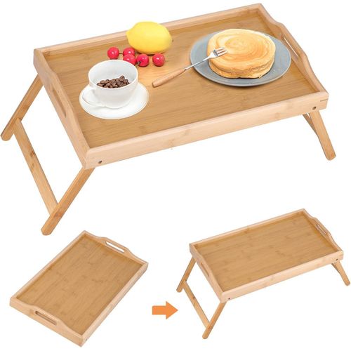 Functional Breakfast Table with Foldable Legs - Ideal for Bedrooms, Offices & Kitchens, Durable & Lightweight to Carry
