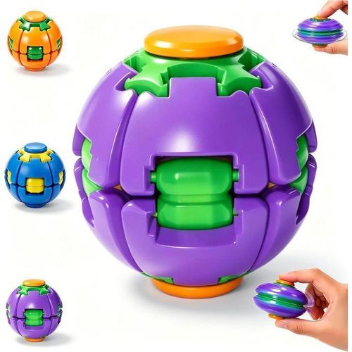Press to Spin Fidget Stress Ball - Sensory Fidget Spinner Toy