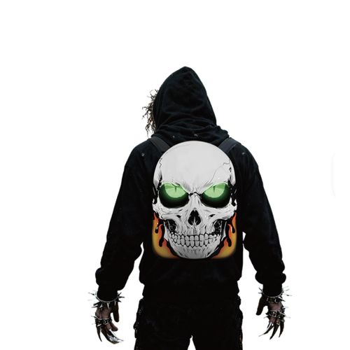 New Devil Eyes Halloween LED Skull Backpack bag Halloween Skull Led Bag with Luminous Led Light LED Back Pack