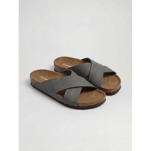 Mens Sliders With Criss-Cross Straps