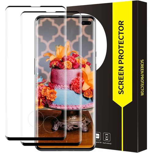2 Pieces Tempered Glass Screen Protector for Samsung Galaxy S10 Plus 9H Hardness Scratch Resistant Bubble Free Full Coverage 3D HD High Sensitivity S10 Plus Screen Protector