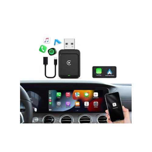 CarPlay & Android Auto Wireless Adapter – Stable Fast Connection Wireless Adapter for CarPlay/Android Auto - Ultimate Performance: Unbeatable Stability, Low Latency, Siri/Google Assistant