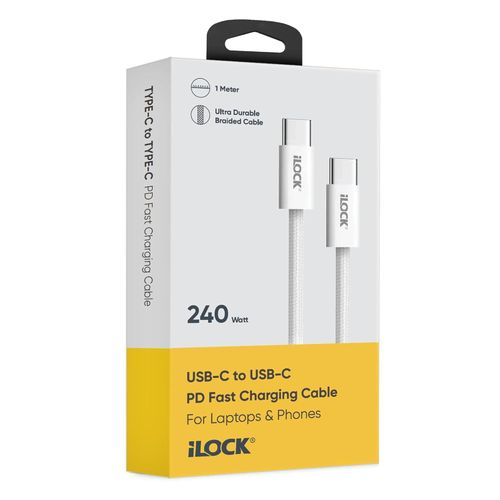 Type-C to Type-C Cable 240W PD Fast Charging Ultra Durable Braided Cable
