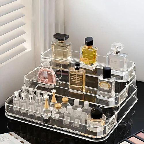 3-Tier Acrylic Organizer Rack – Multi-Purpose Step Design