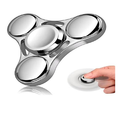 s Toy, 2-5 Min Spins Time Stainless Steel R188 Bearing Metal Fidget Spinner, EDC ADHD Stress Anxiety Relieves, Fidget Spinner Toys for Kids and Adults (Silver)
