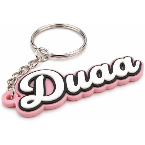 Duaa Keychain - Personalized Name Keychain - Duaa Personalized Gift for Friends, Family, Lovers, Best Friend, Birthday, Anniversary, Graduation, Christmas, Valentine's Day, Keepsake Jewelry