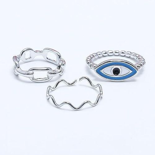 Silver Ring 3 Piece Set for Women - 02