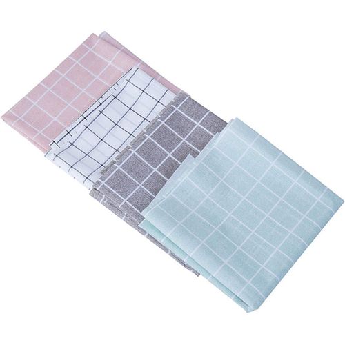 Checkered Tablecloth Waterproof 137x183 cm, Plaid Linen Look Dining Table Cover, Washable Kitchen Table Cloth for Dining Room Decor and Everyday Meals