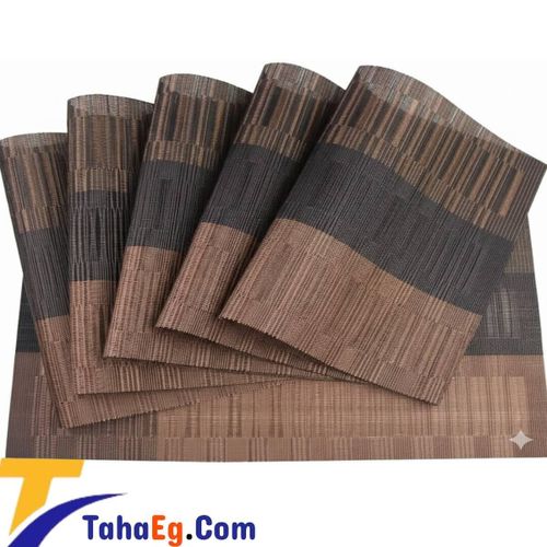 عرض طه مفارش للسفره مقاومه للحراره وقابله للغسل 6 قطعه